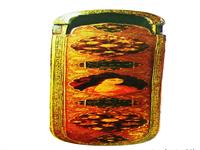 قلمدان دوره صفوی اثر محمدزمان چهره سازی روی قلمدان