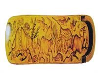 قلمدان دوره صفوی با موضوع گل و مرغ اثر استاد محمدعلی زمان