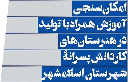 امکان‌سنجی آموزش همراه با تولید در هنرستان‌های کاردانش پسرانه شهرستان اسلامشهر