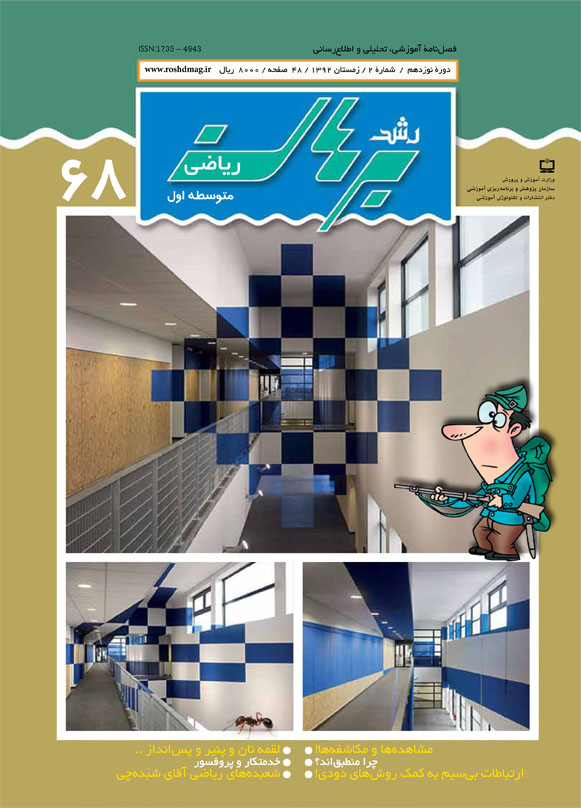 رشد برهان ریاضی دوره اول متوسطه؛ شماره 68؛ زمستان 92