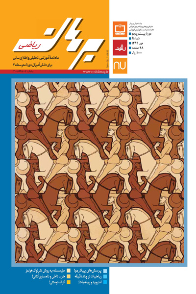 رشد برهان ریاضی دوره متوسطه دوم، شماره 1، مهر 94