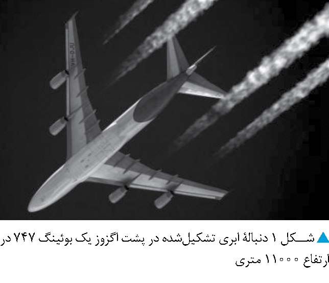 دنباله های شیمیایی و دنباله های ابری