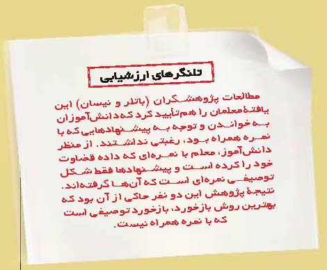 تلنگرهای ارزشیابی