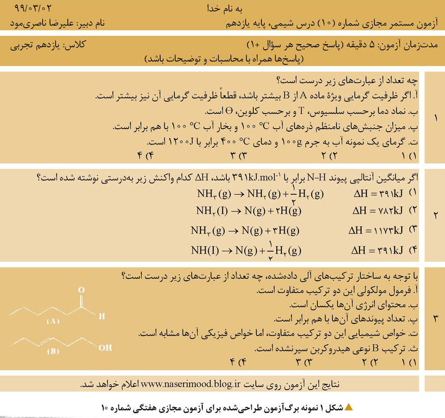 تدریس شیمی