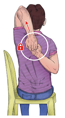 قفل کردن دست ها در پشت کمر