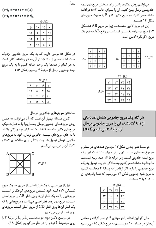 مربع های لاتین، قسمت دوم