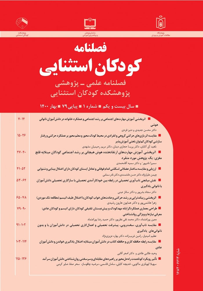 فصلنامه کودکان استثنایی