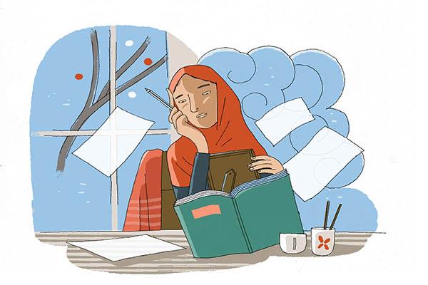 دختر پشت واژه‌ها